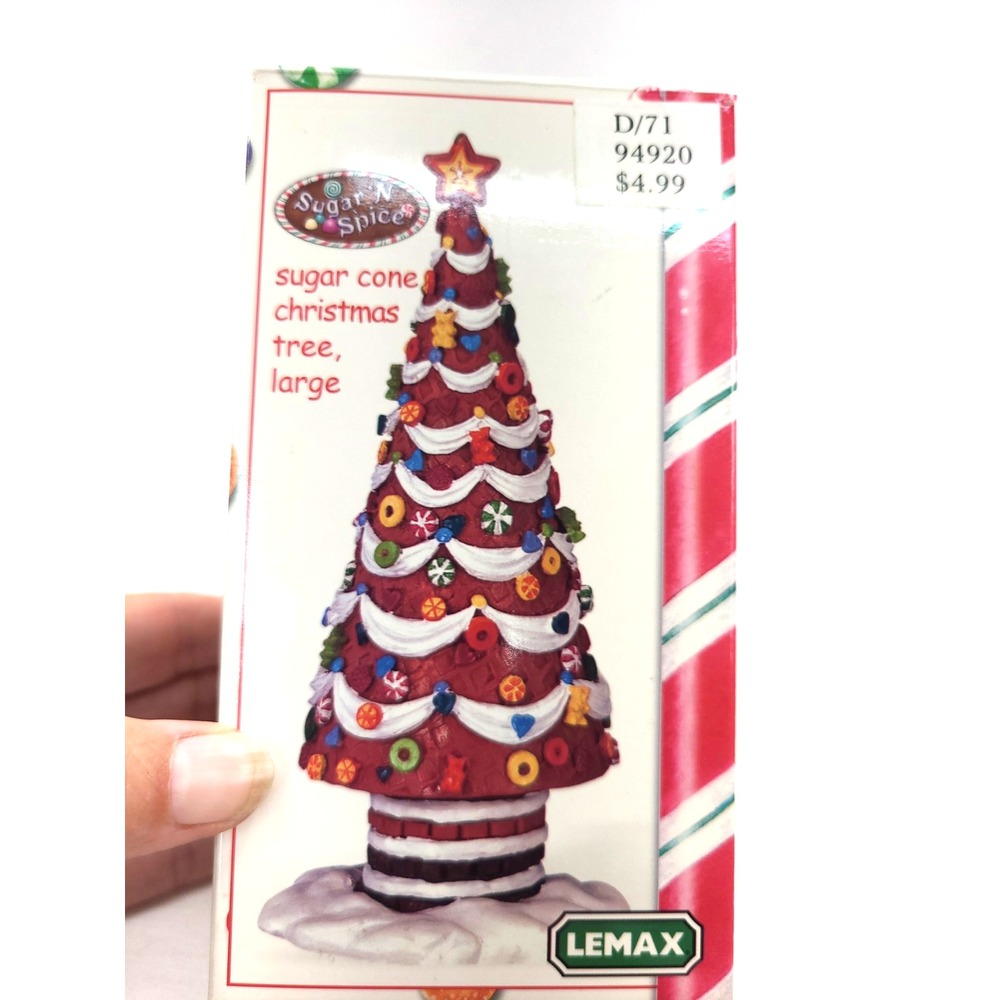 LEMAX Sugar n Spice Collection LARGE SUGAR CONE TREE Christmas Village 2004